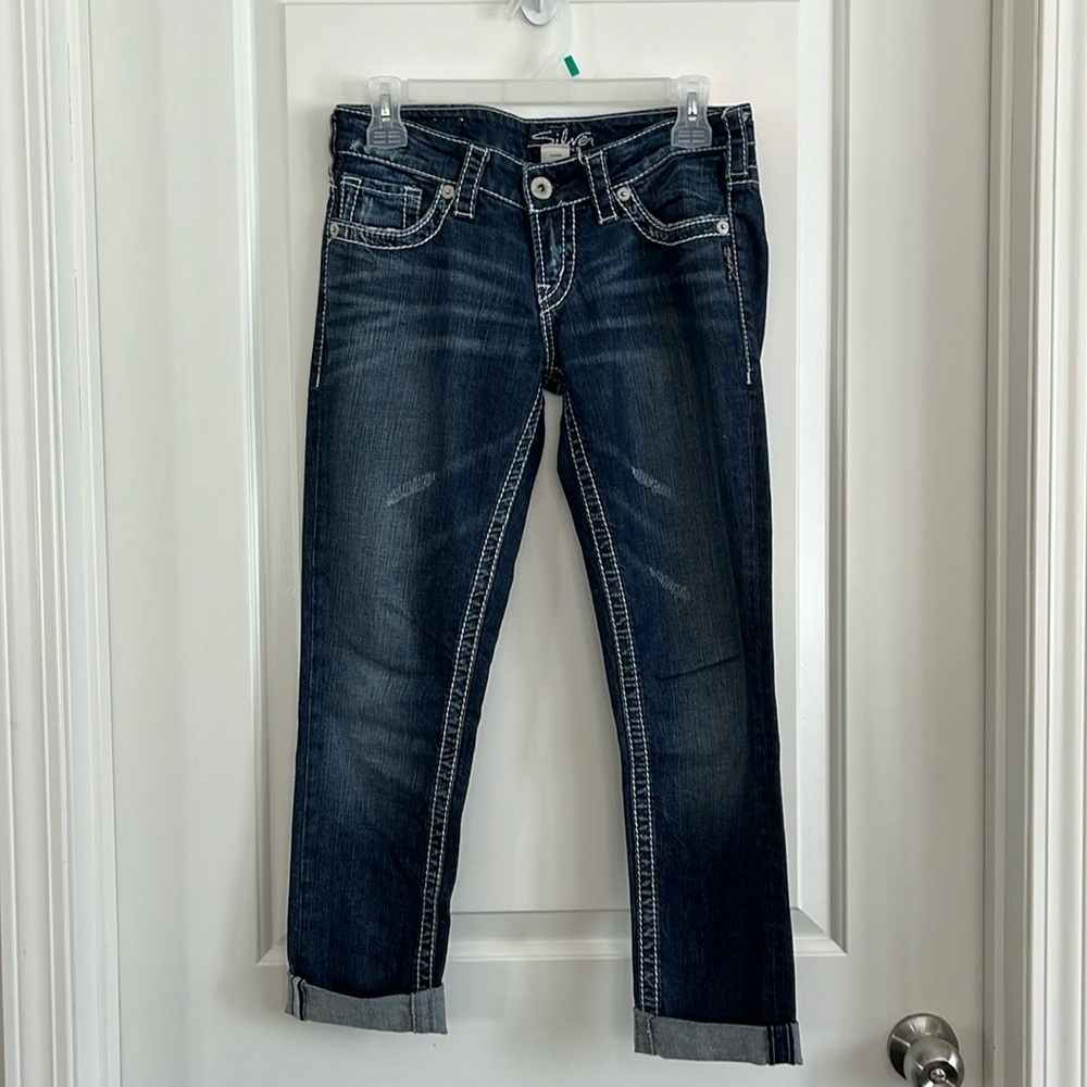 Silver Aiko skinny jeans size 26